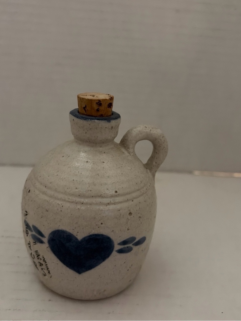 Speckled Ceramic Mini Jug with Blue Heart Accent